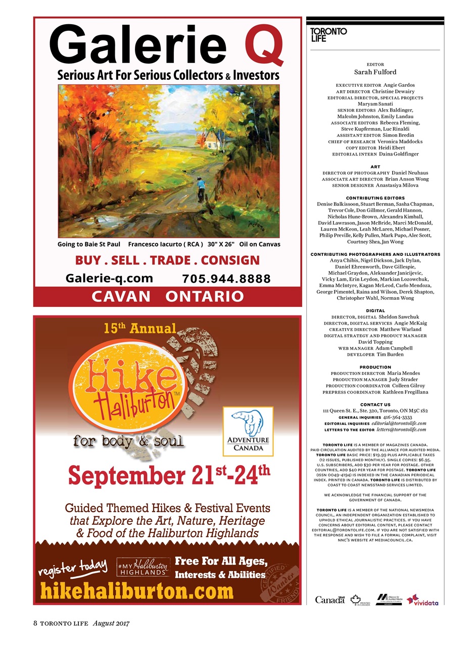 Toronto Life Preview Pages