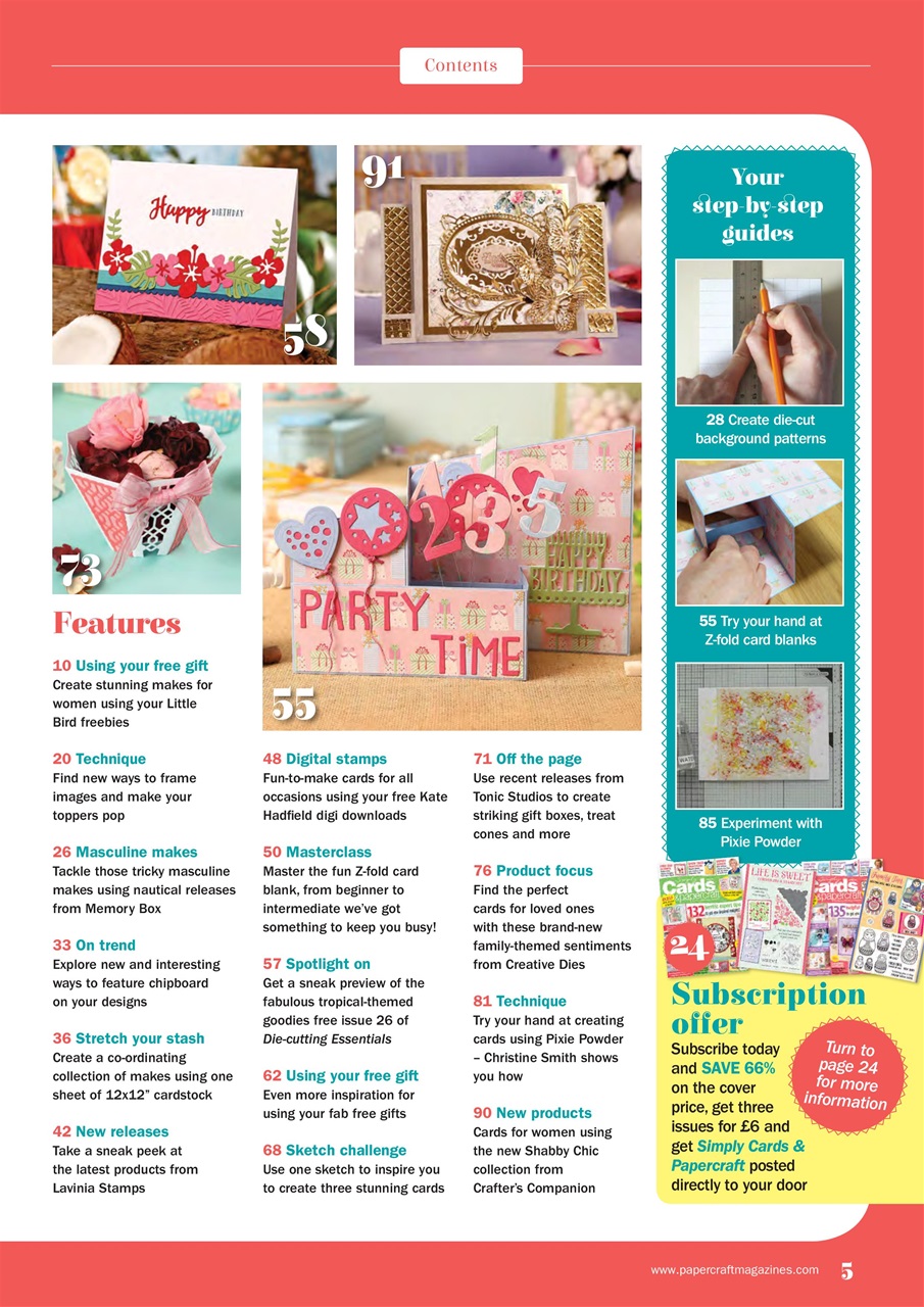 Simply Cards & Papercraft Preview Pages