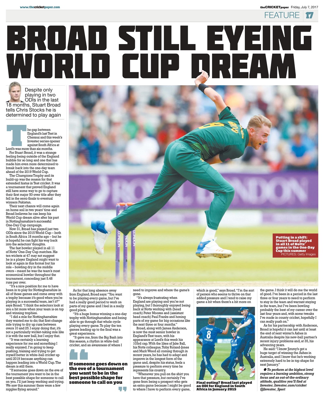 The Cricket Paper Preview Pages