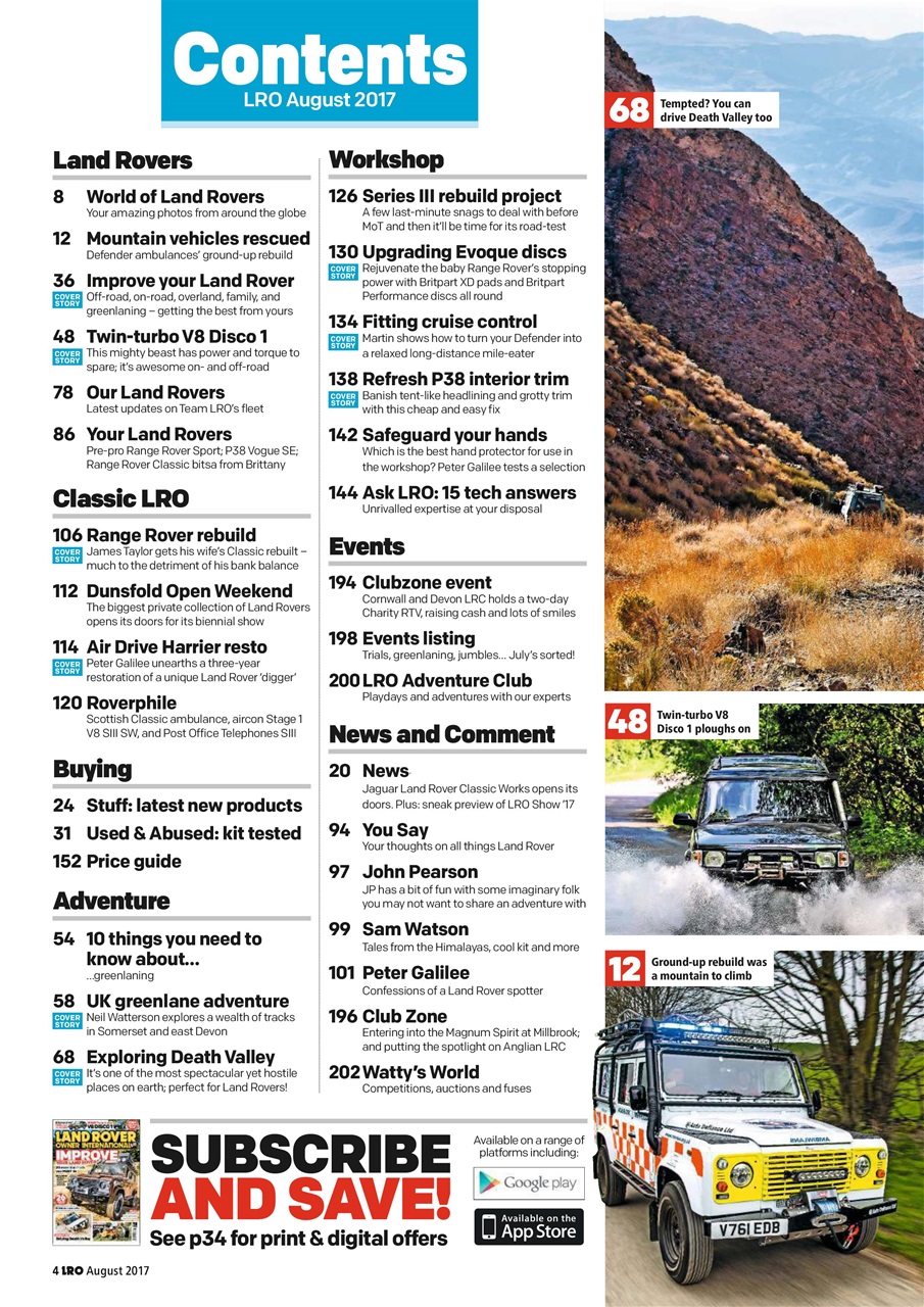 Land Rover Owner Preview Pages