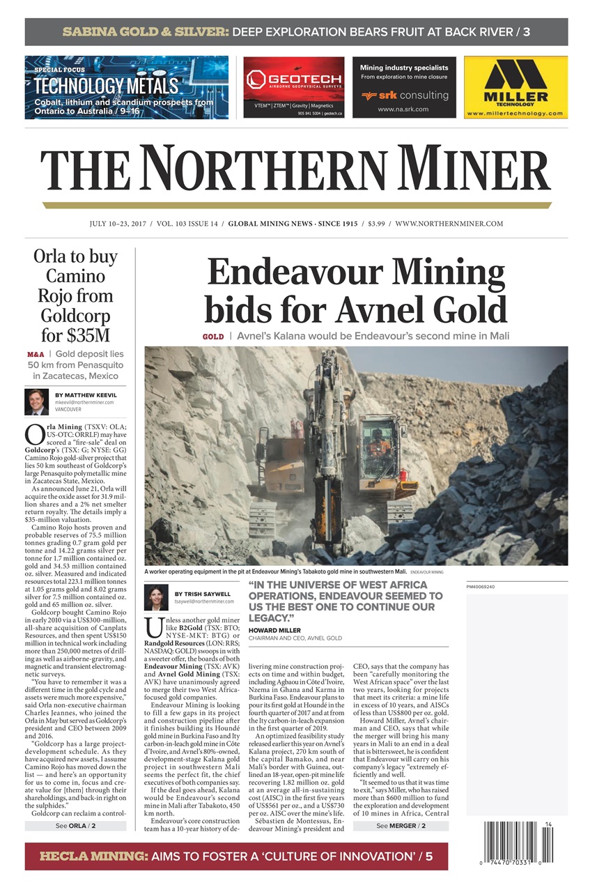 The Northern Miner Preview Pages