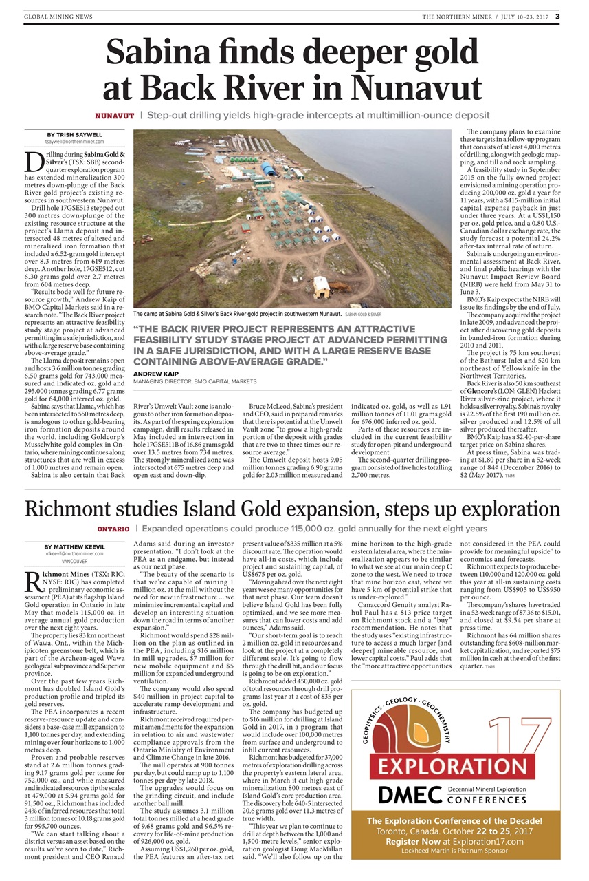 The Northern Miner Preview Pages