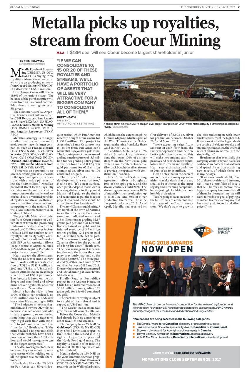 The Northern Miner Preview Pages