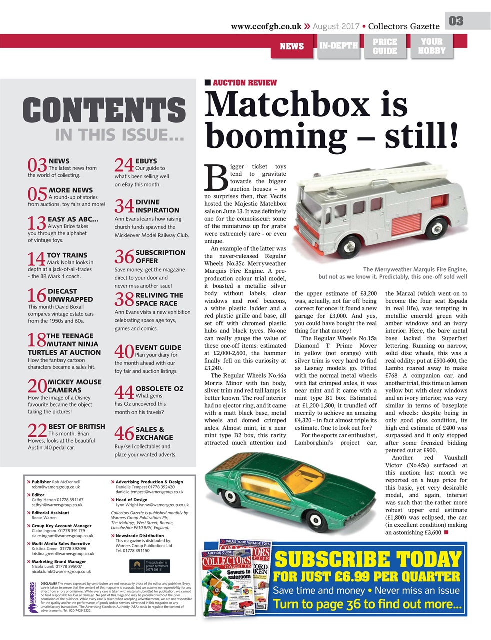 Collectors Gazette Preview Pages