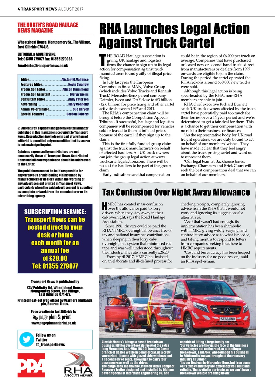 Transport News Preview Pages