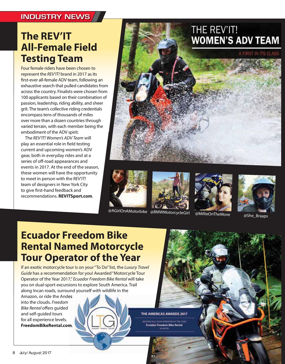 Adventure Motorcycle Preview Pages