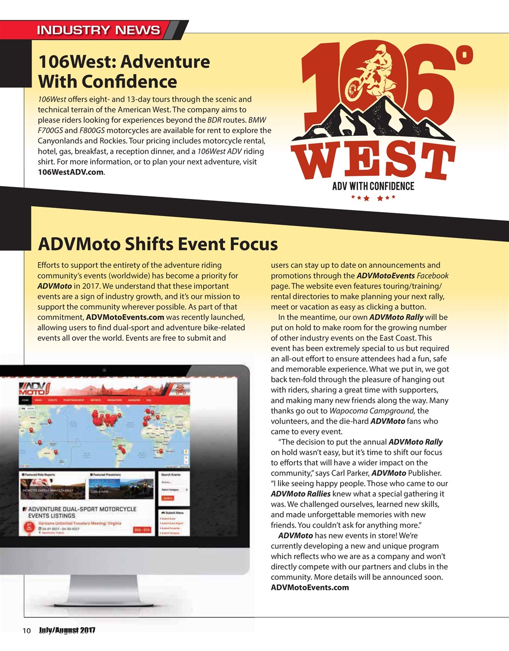 Adventure Motorcycle Preview Pages