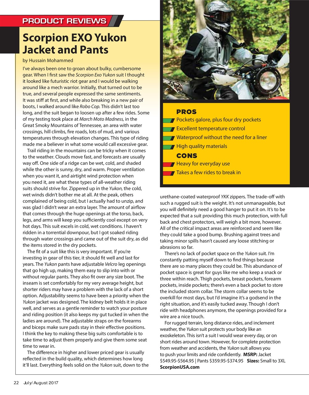 Adventure Motorcycle Preview Pages