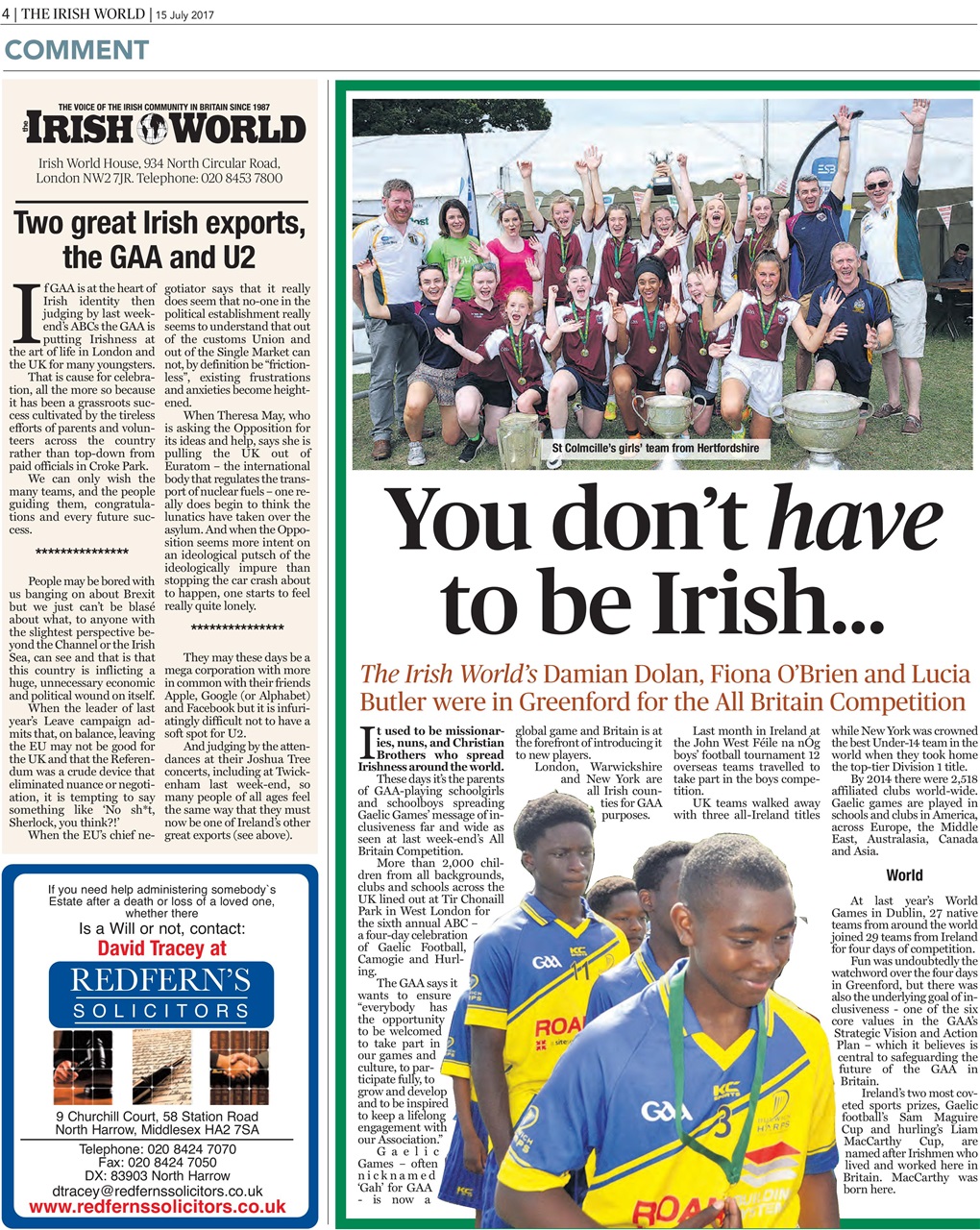 Irish World Preview Pages