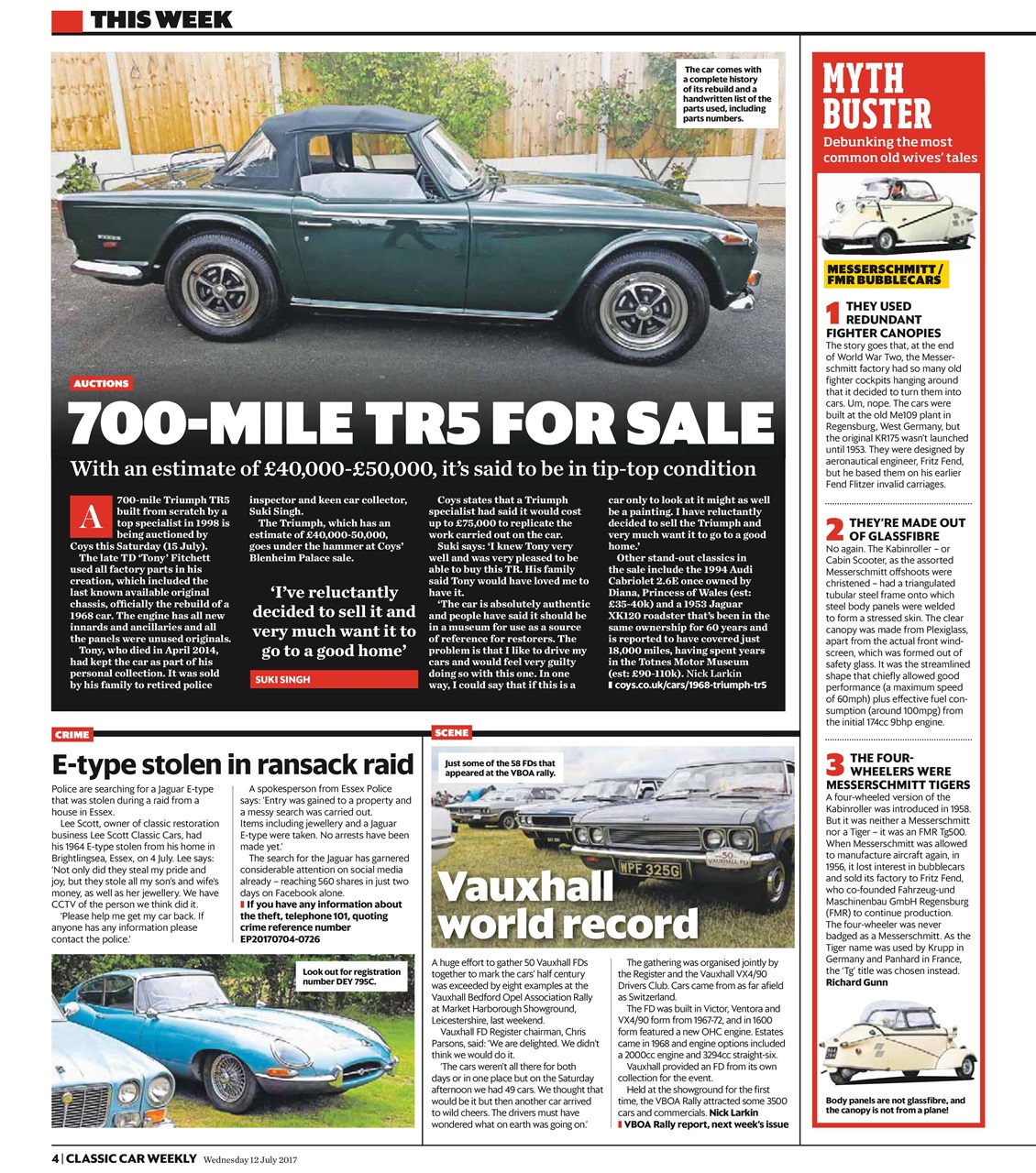 Classic Car Weekly Preview Pages