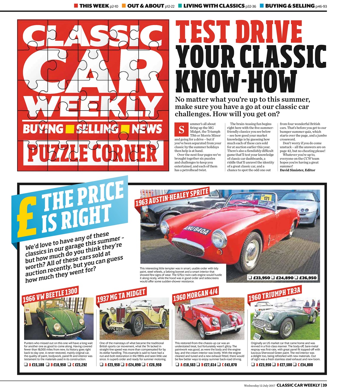 Classic Car Weekly Preview Pages