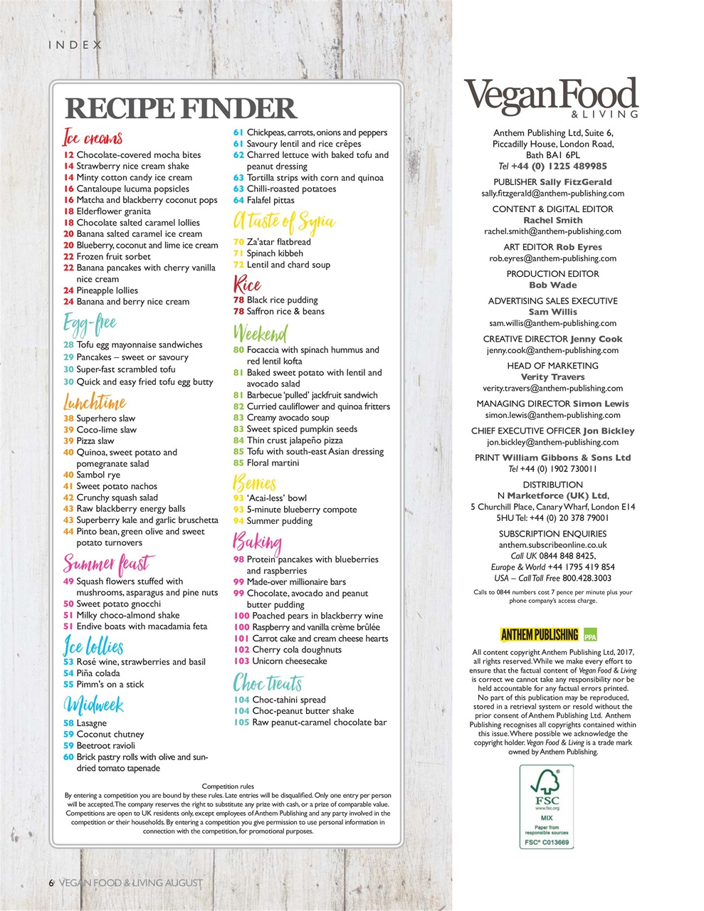 Vegan Food & Living Magazine Preview Pages