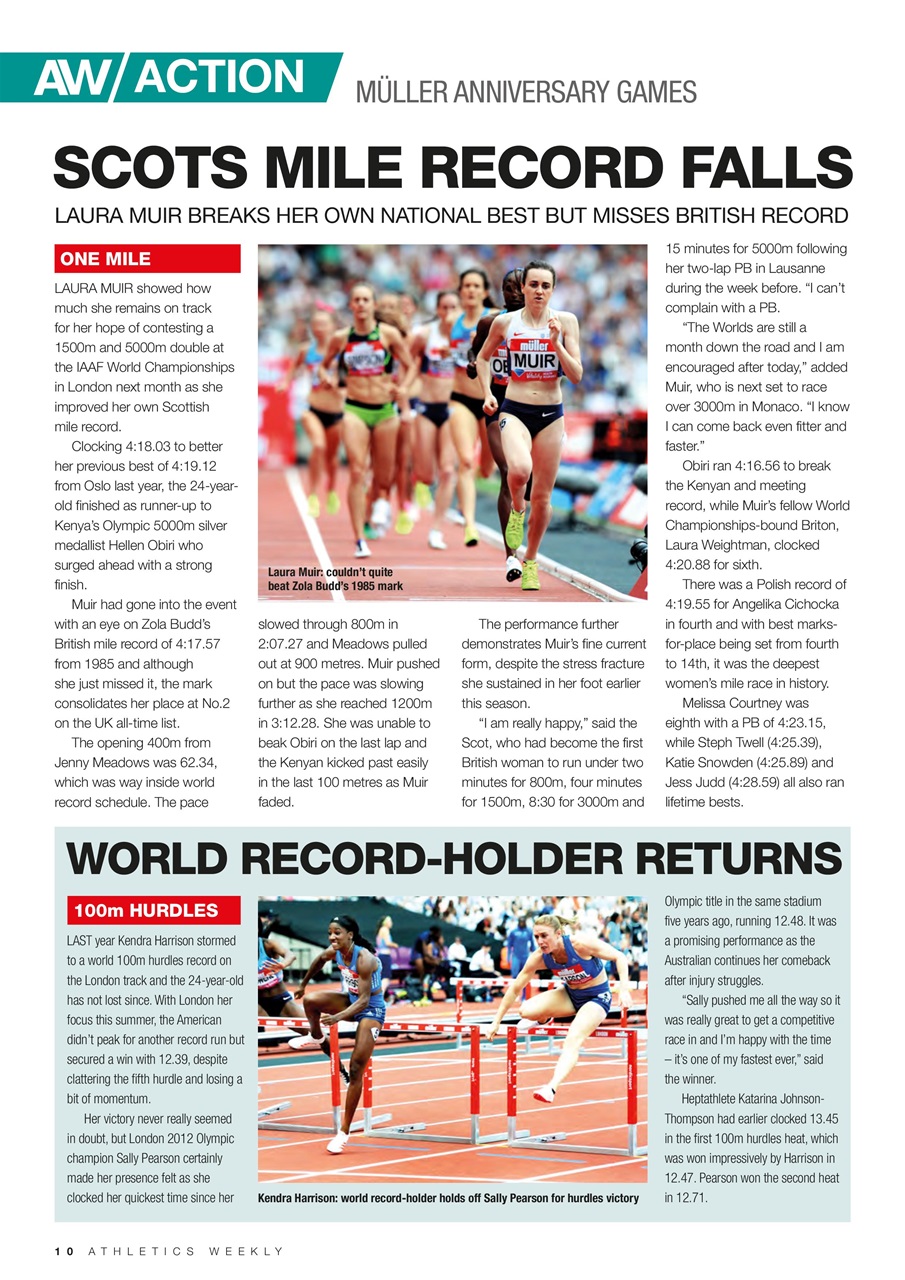 AW – Athletics Weekly Magazine Preview Pages