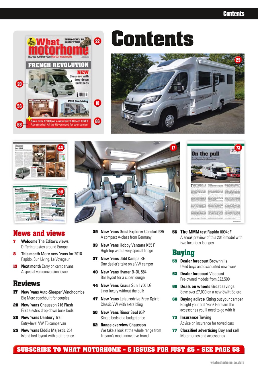 What Motorhome magazine Preview Pages