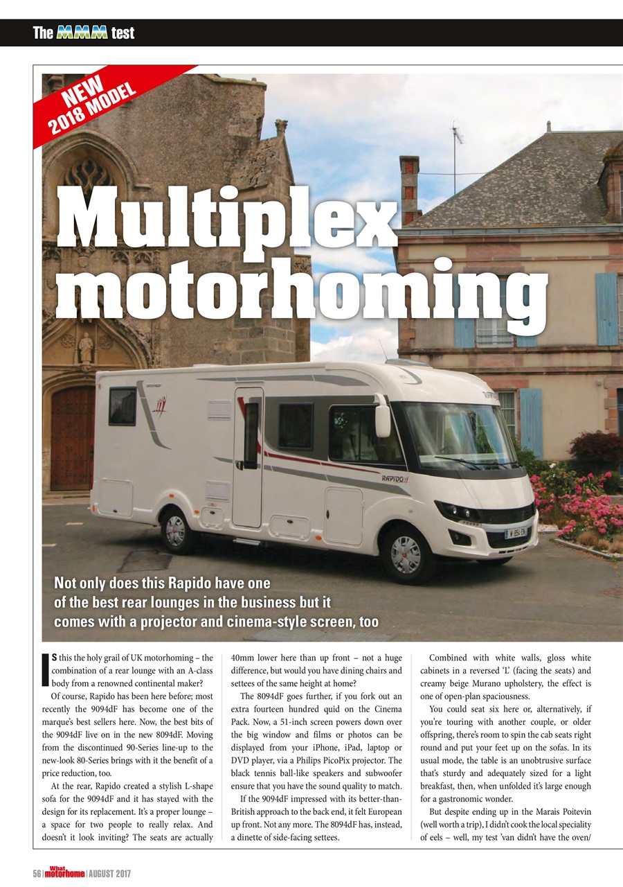 What Motorhome magazine Preview Pages