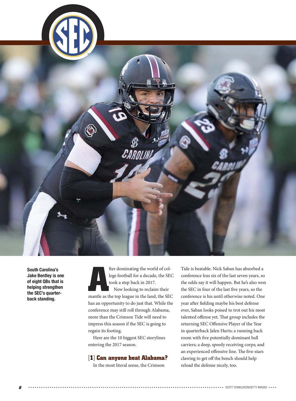 Beckett Football Magazine Preview Pages