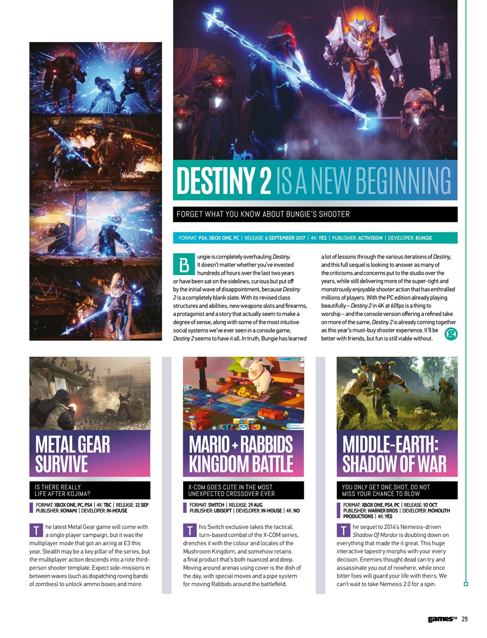 games (TM) Preview Pages