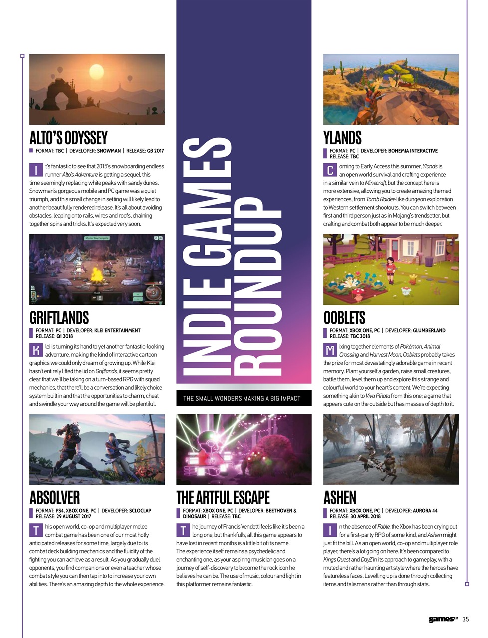 games (TM) Preview Pages