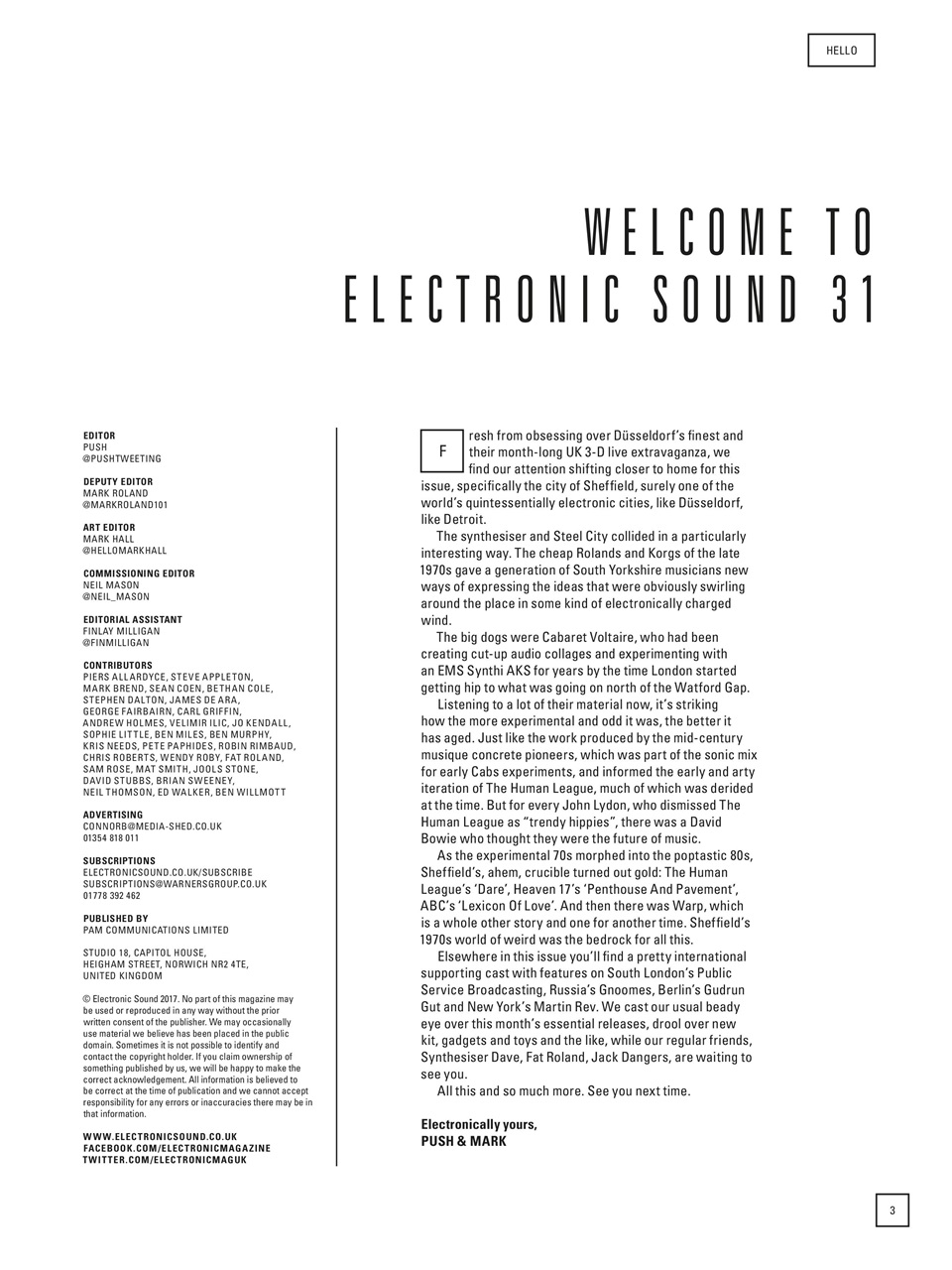 Electronic Sound Preview Pages
