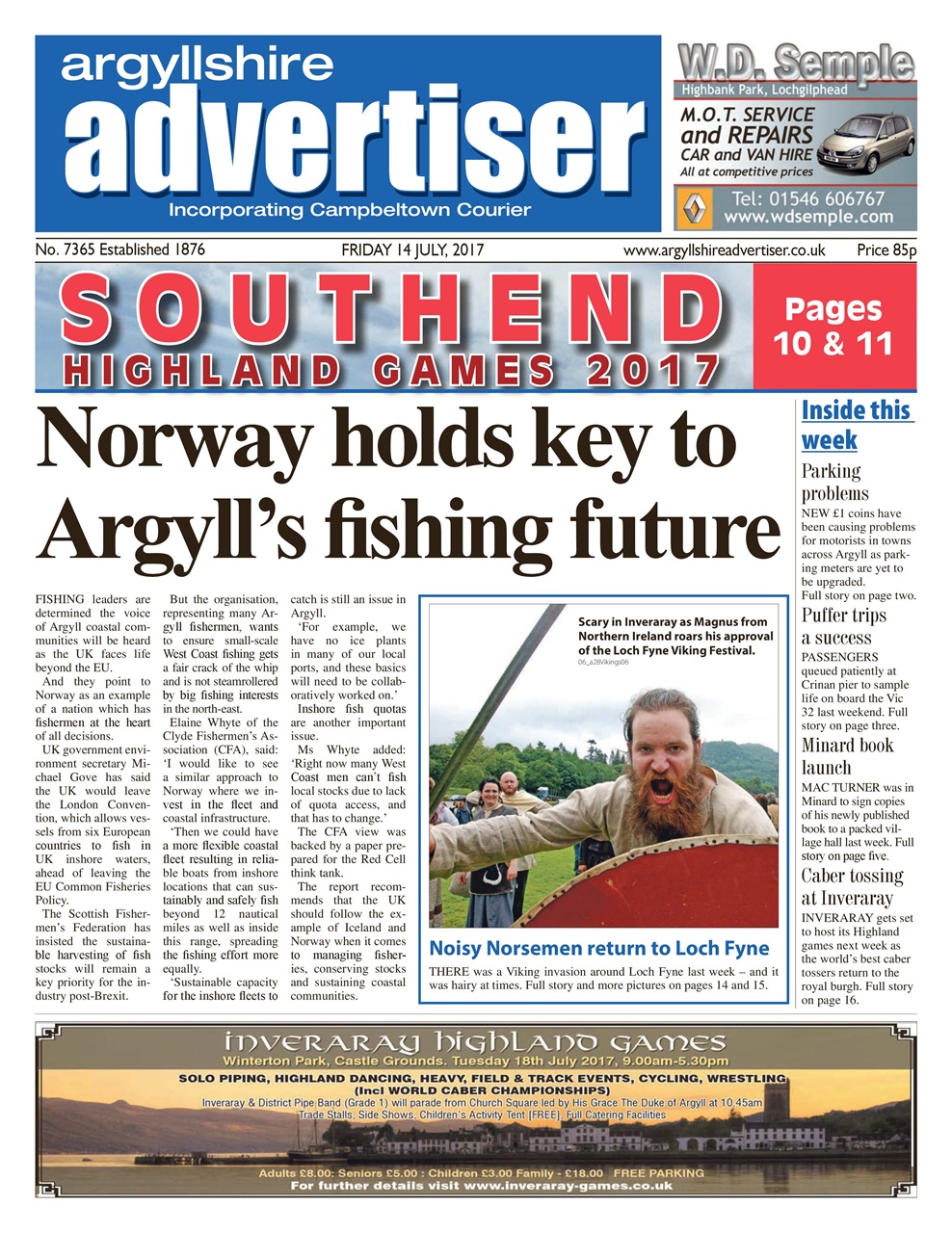 Argyllshire Advertiser Preview Pages