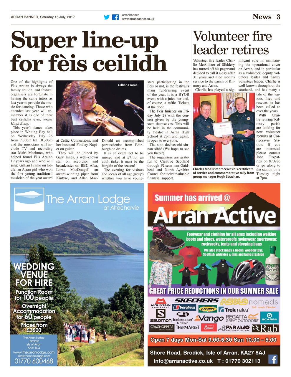 Arran Banner Preview Pages
