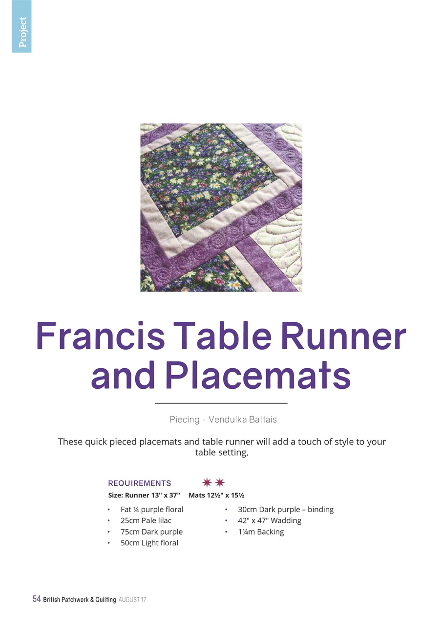 Patchwork and Quilting Preview Pages