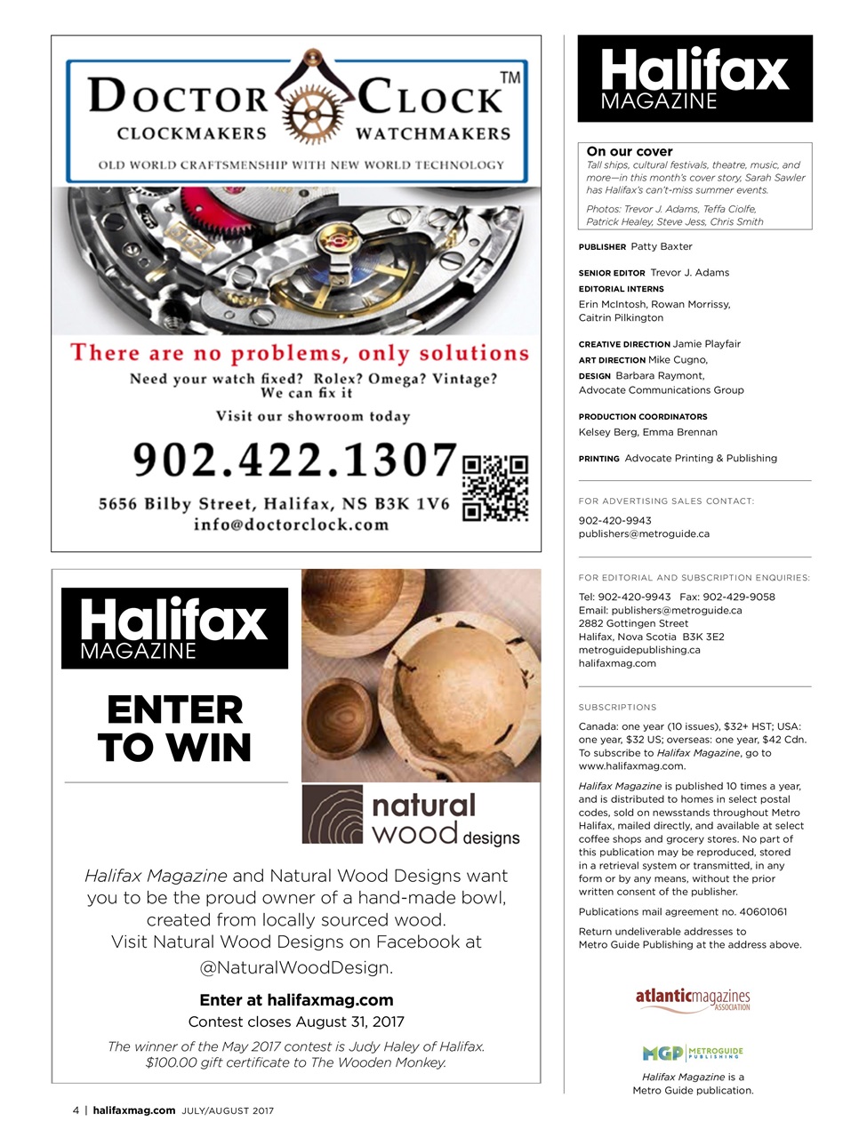 Halifax Magazine Preview Pages