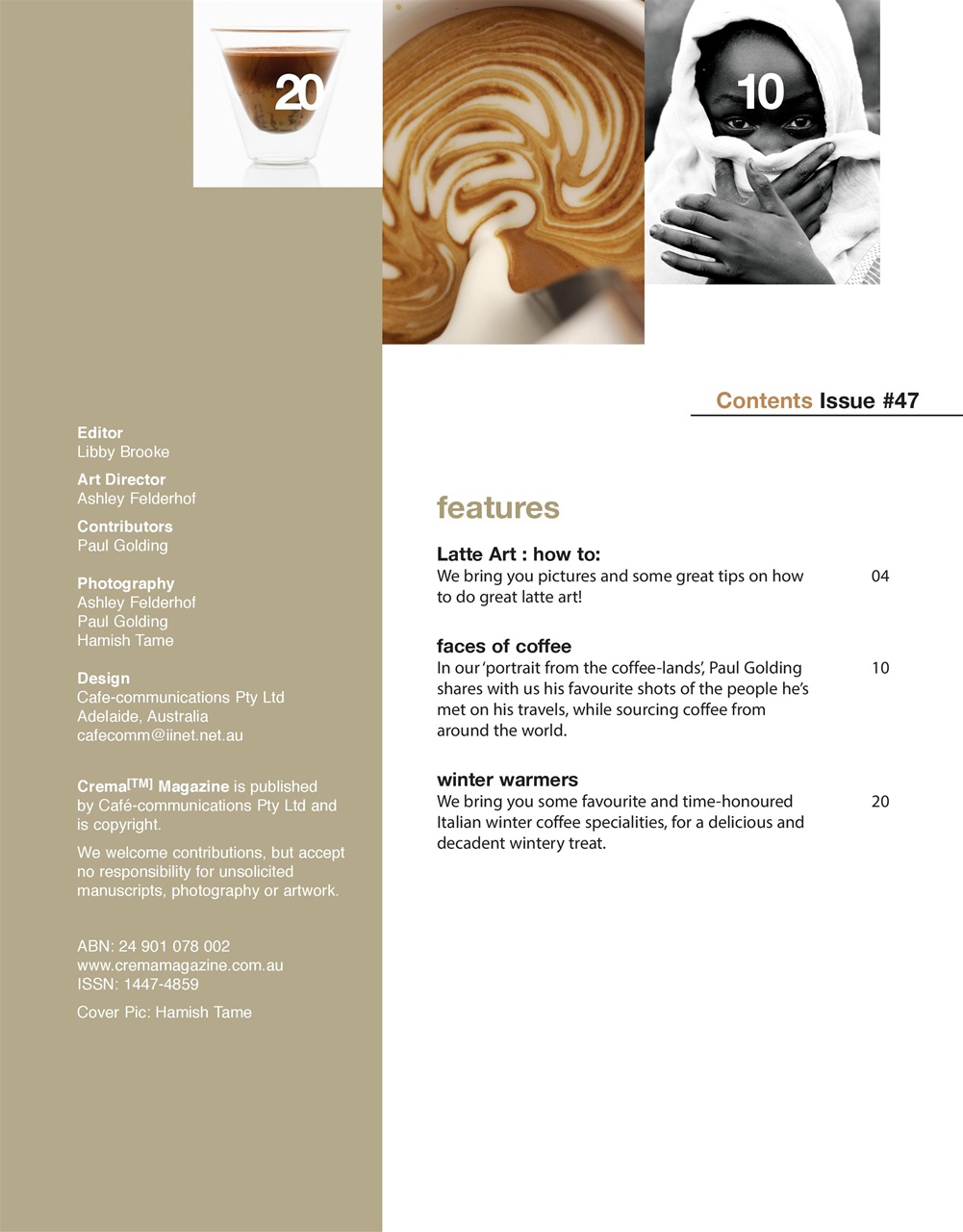 Crema Magazine Preview Pages