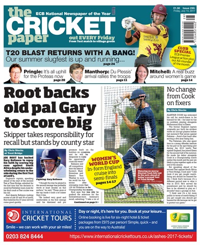 The Cricket Paper issue 14th July 2017