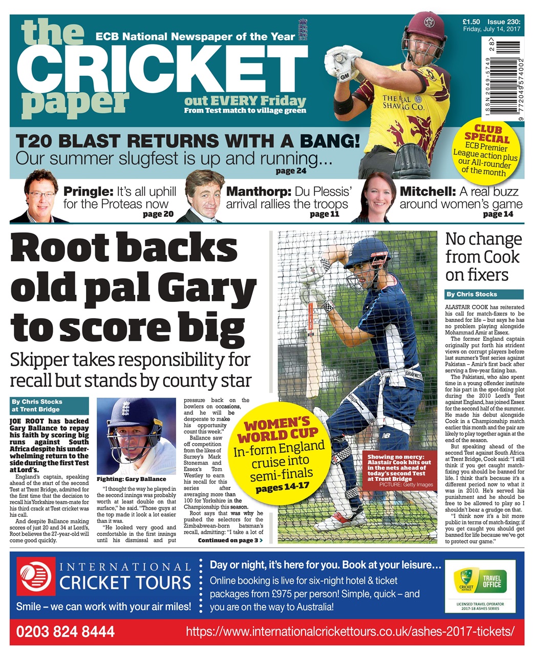 The Cricket Paper Preview Pages