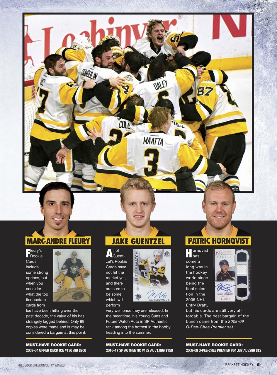 Beckett Hockey Magazine Preview Pages