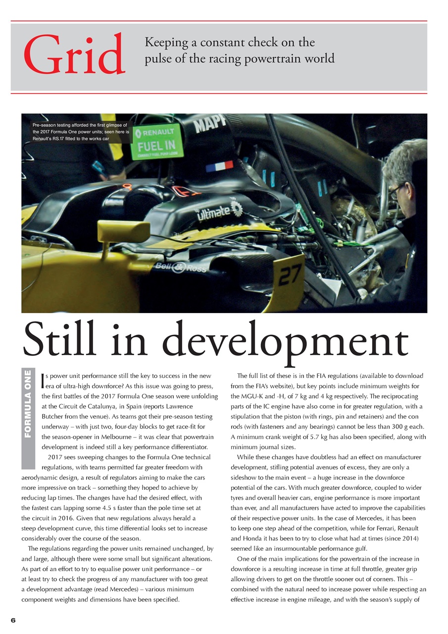 Race Engine Technology Preview Pages