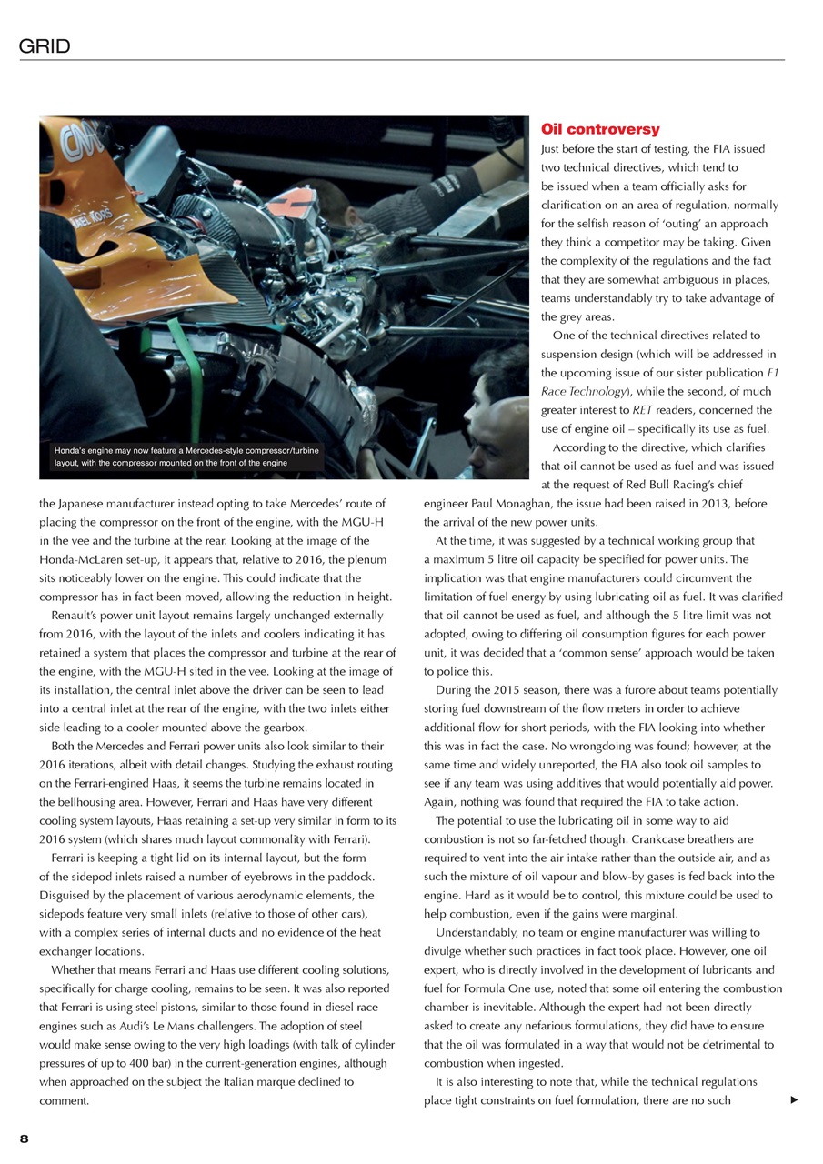 Race Engine Technology Preview Pages