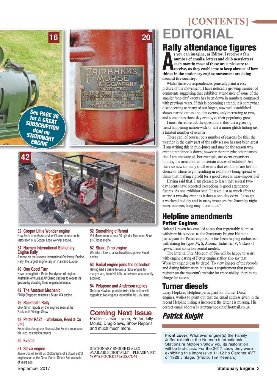 Stationary Engine Preview Pages