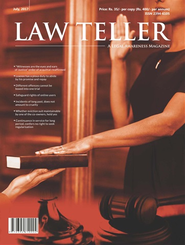 Lawteller – A Legal Awareness Magazine issue July 2017