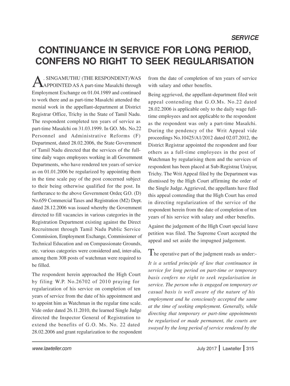 Lawteller – A Legal Awareness Magazine Preview Pages