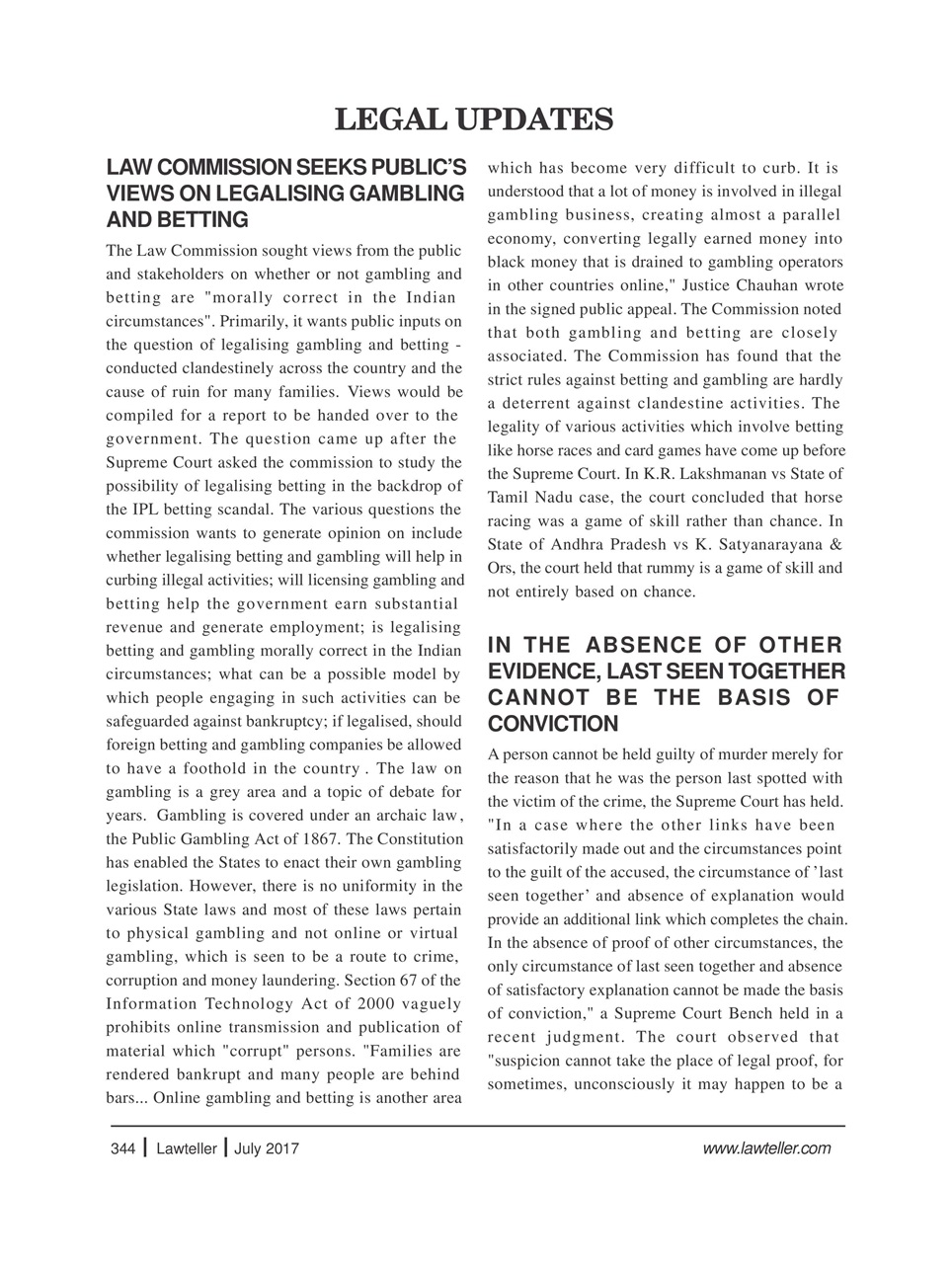 Lawteller – A Legal Awareness Magazine Preview Pages