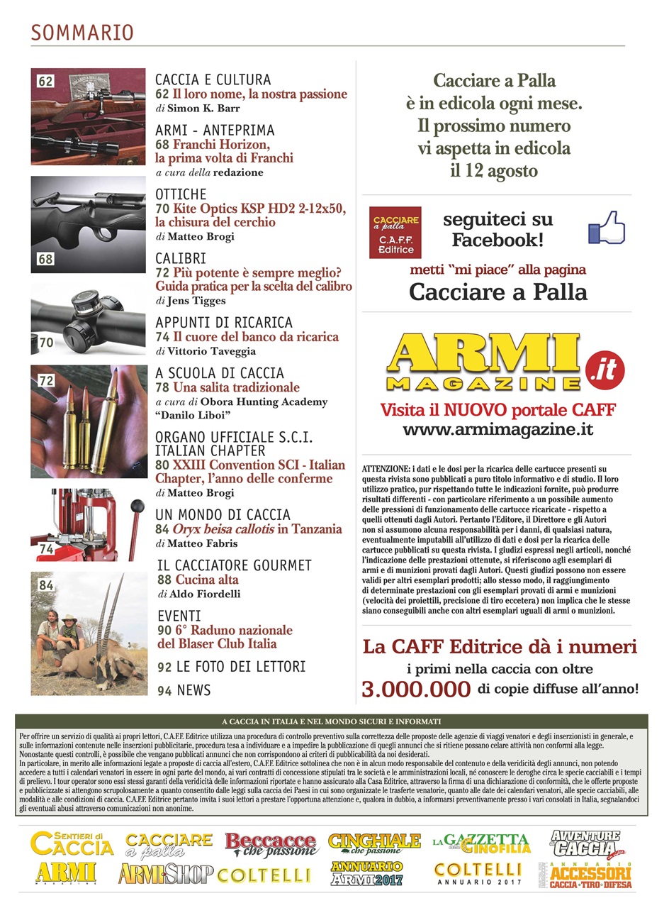 Caccia Magazine Preview Pages