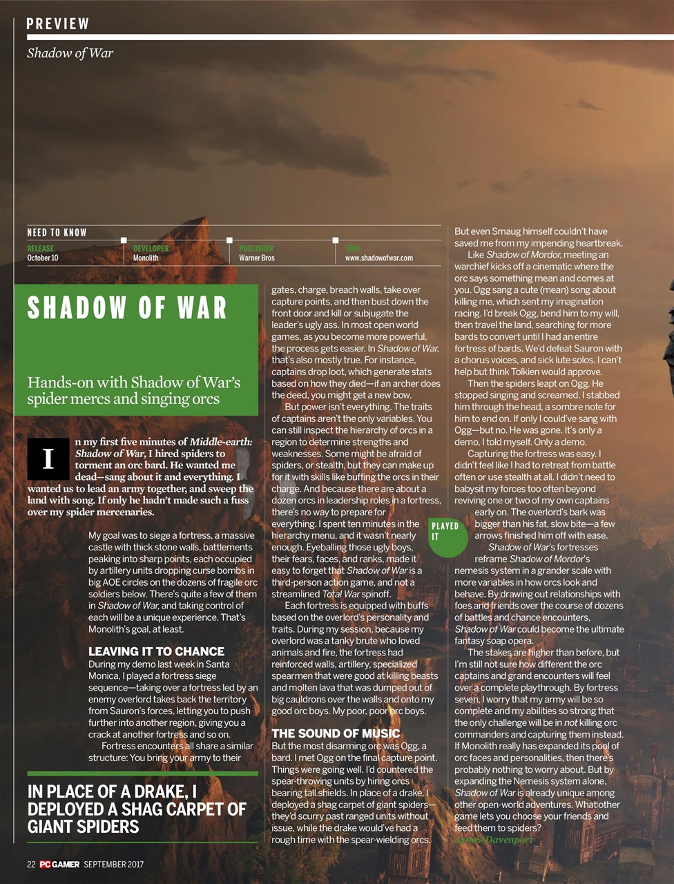 PC Gamer (US Edition) Preview Pages
