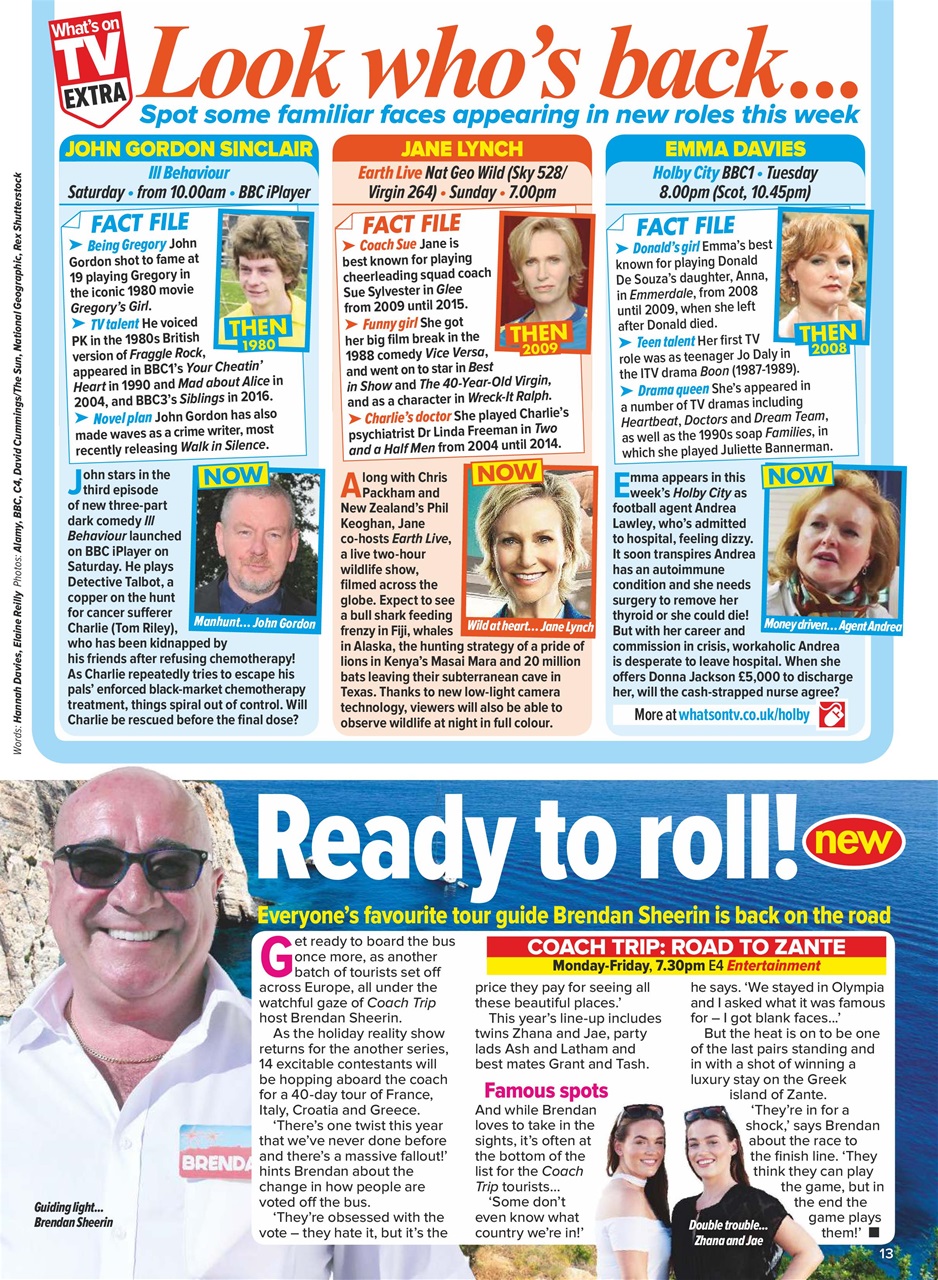 What's on TV Preview Pages