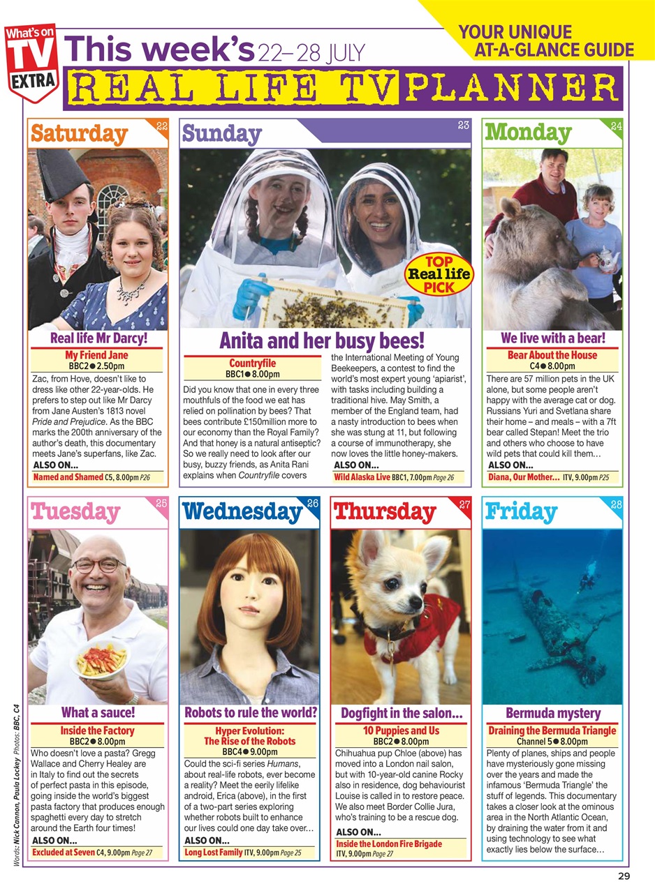 What's on TV Preview Pages