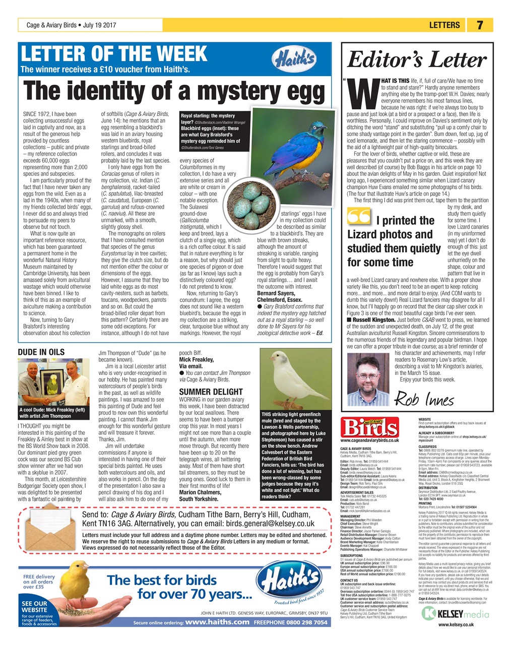 Cage & Aviary Birds Preview Pages