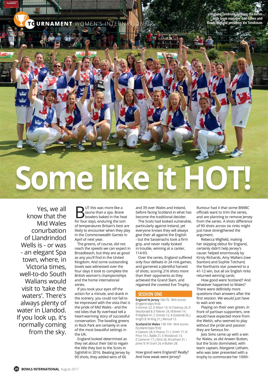 Bowls International Preview Pages