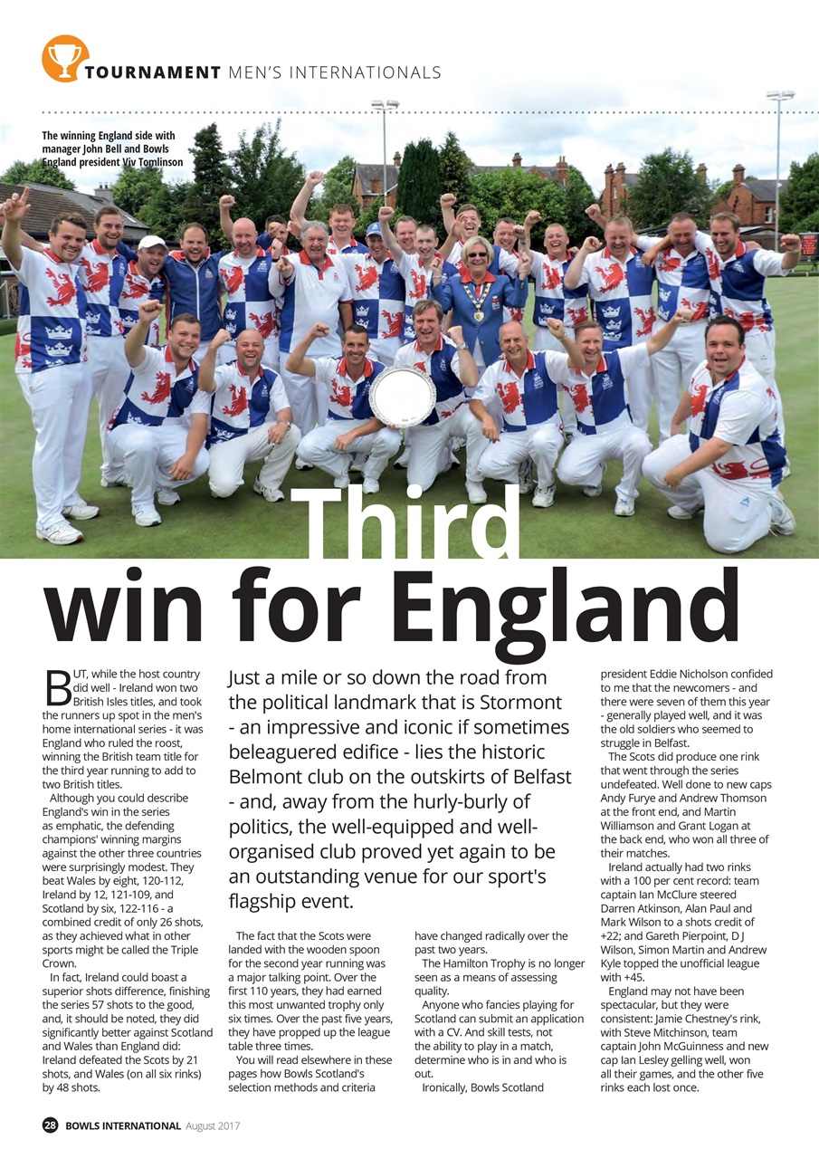 Bowls International Preview Pages