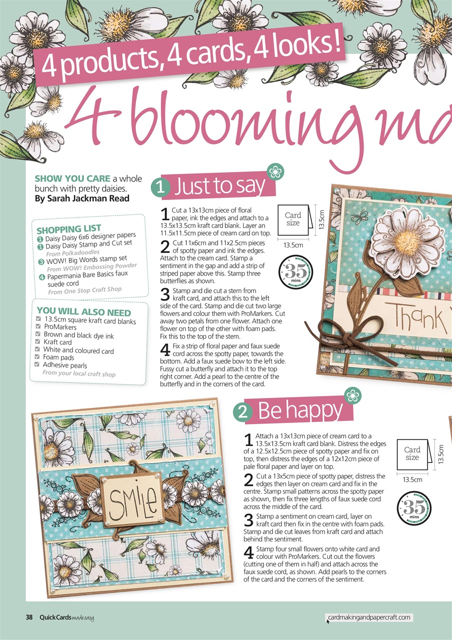 Quick Cards Made Easy Preview Pages