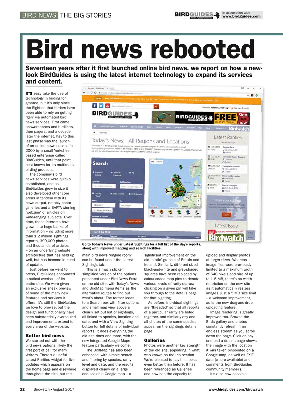 Birdwatch Magazine Preview Pages