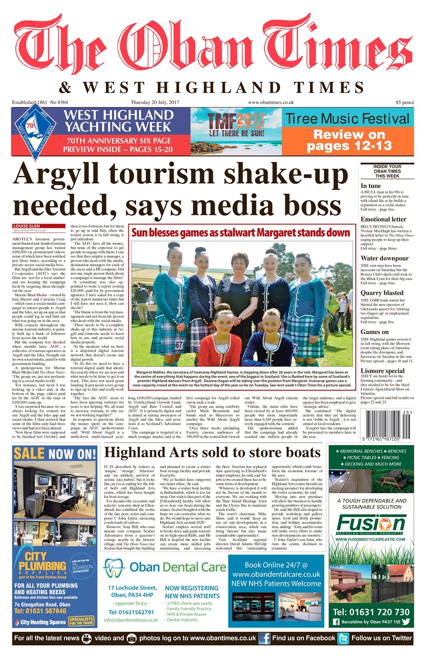 The Oban Times & Lochaber Times Preview Pages