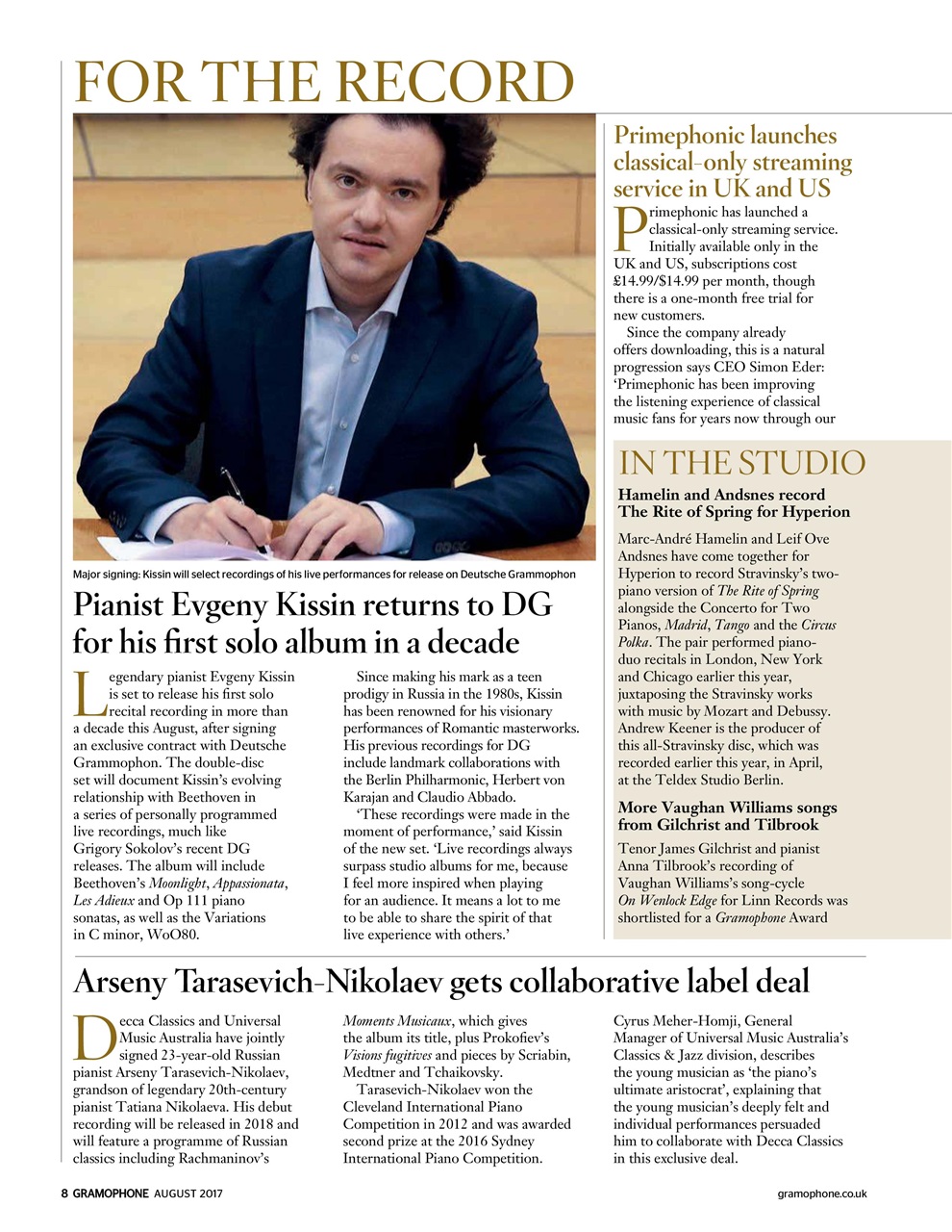 Gramophone Preview Pages