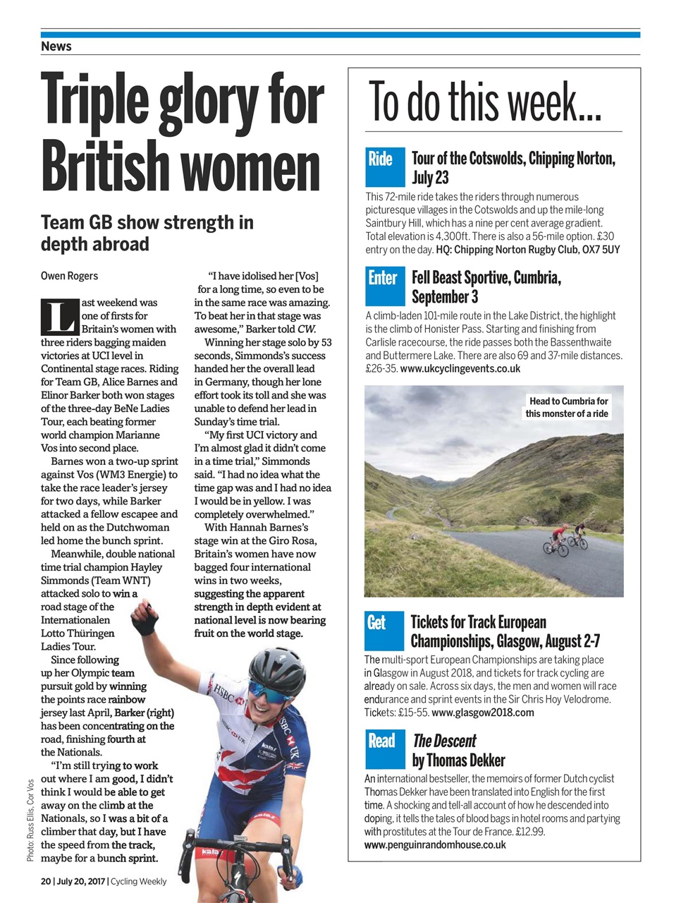 Cycling Weekly Preview Pages