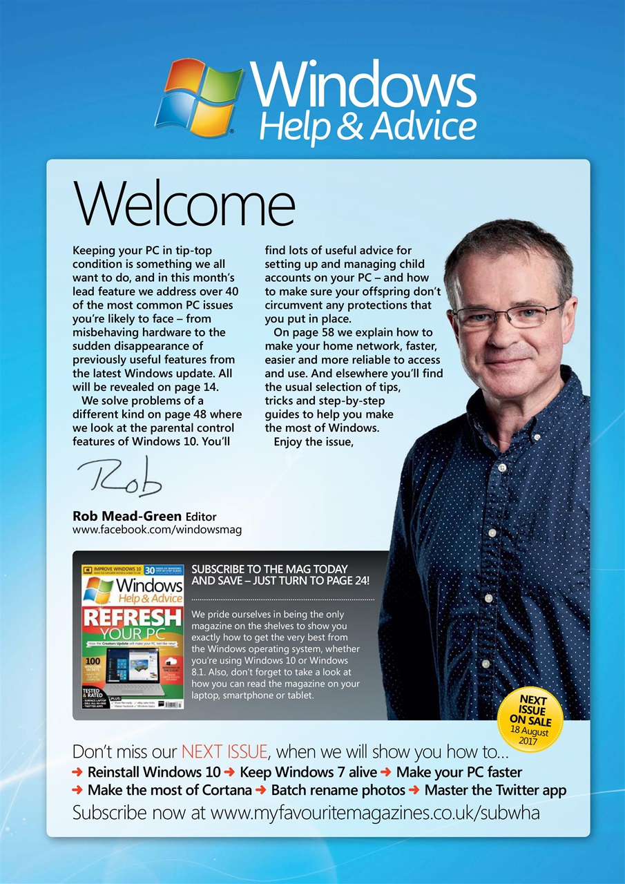 Windows Help & Advice Preview Pages